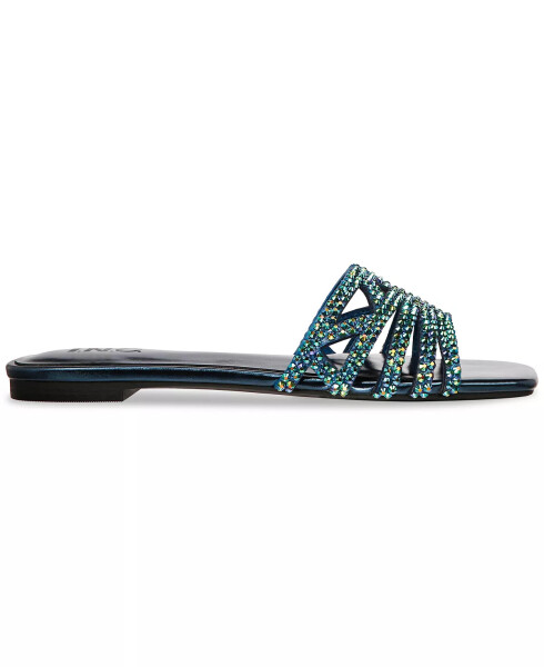 Women's Tianah Embellished Flat Sandals, Created for Modazone Blue Bling - 2