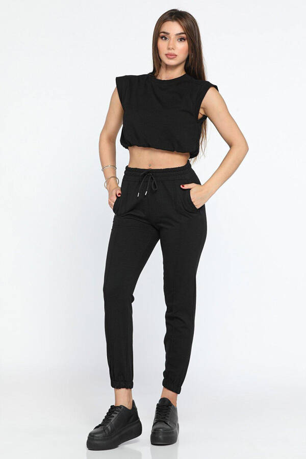 Women's Tracksuit Bottoms with Elastic Waist and Cuffs - 1