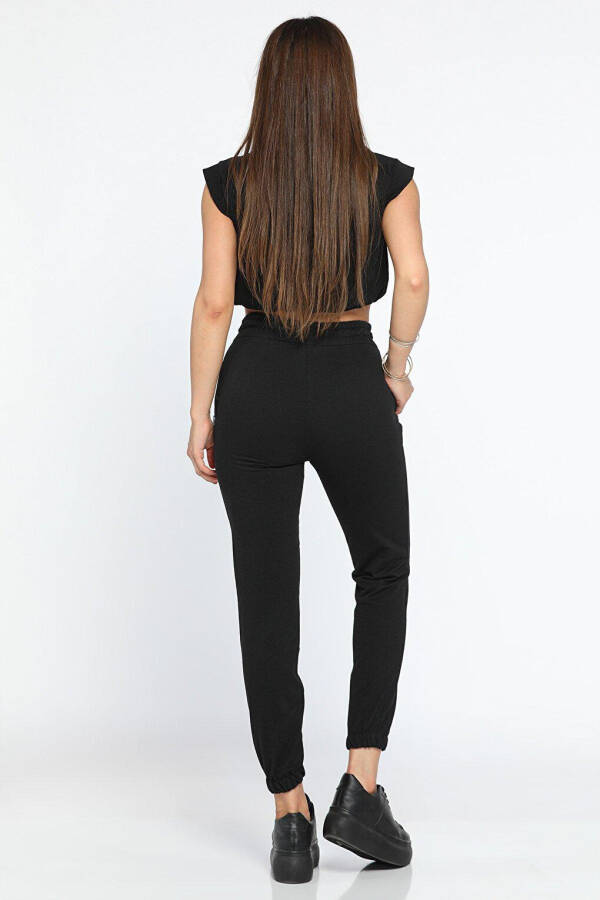 Women's Tracksuit Bottoms with Elastic Waist and Cuffs - 3