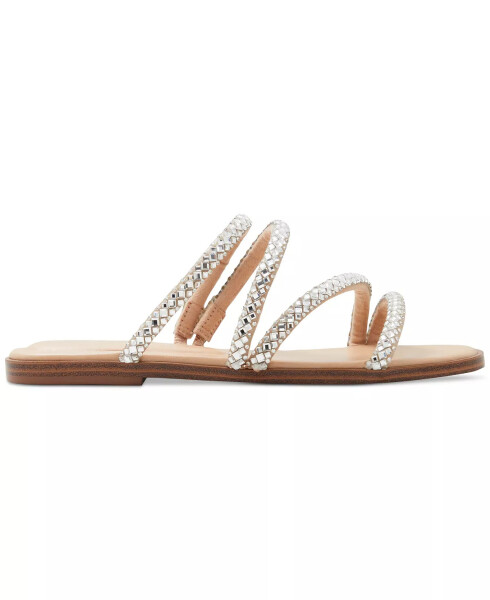 Women's Triton Rhinestone Strappy Slide Sandals Silver - 2