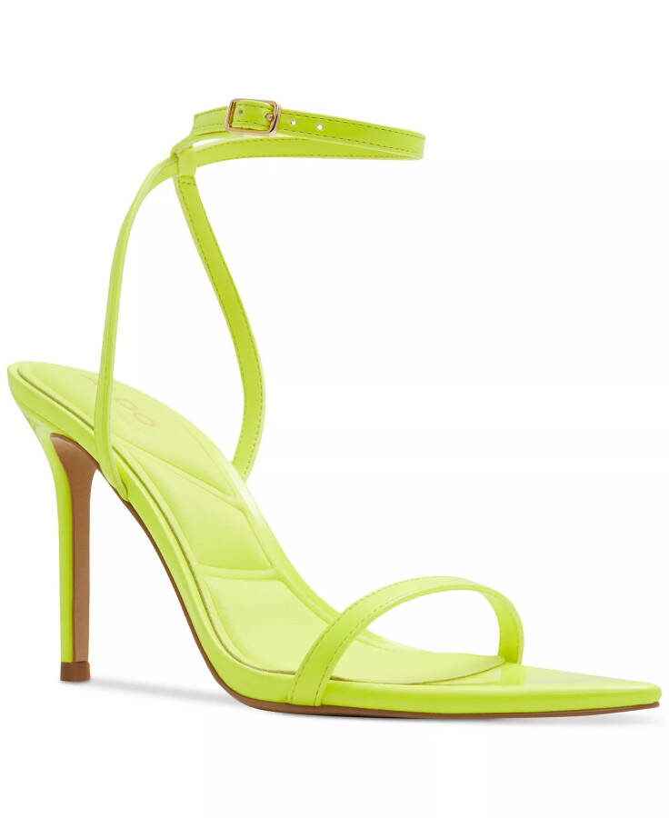 Women's Tulipa Ankle-Strap Stiletto Dress Sandals Bright Yellow Patent - 1