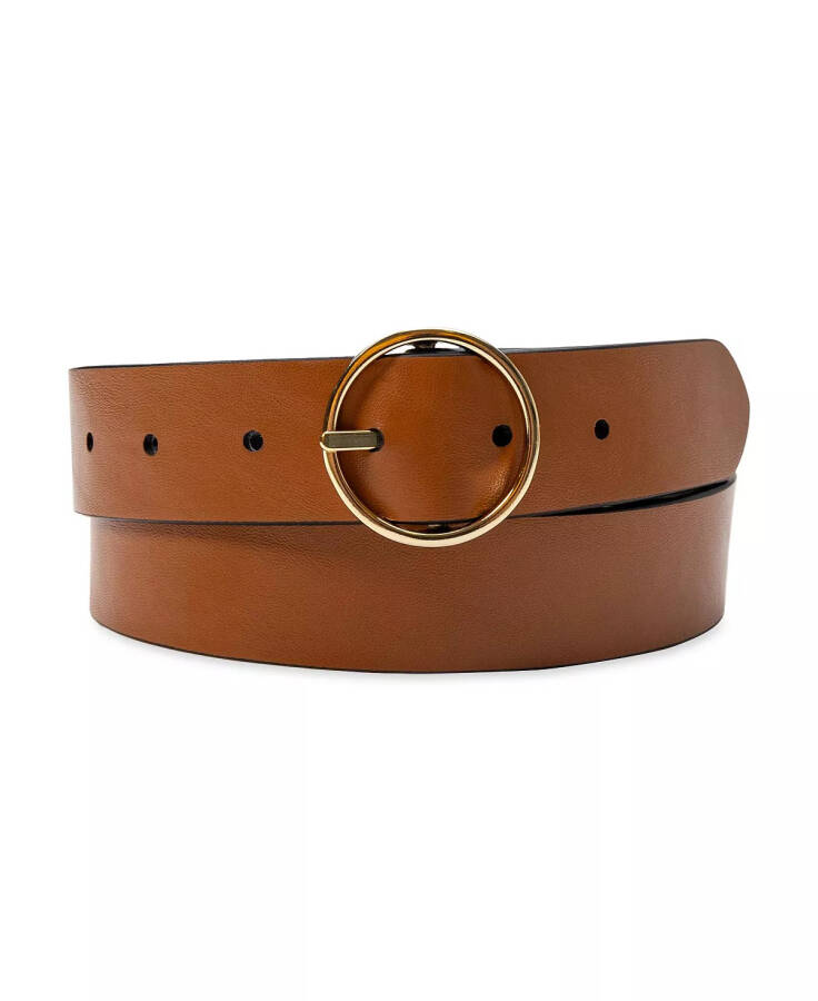 Women's Two-In-One Center Bar Reversible Genuine Leather Belt Black, Tan - 3