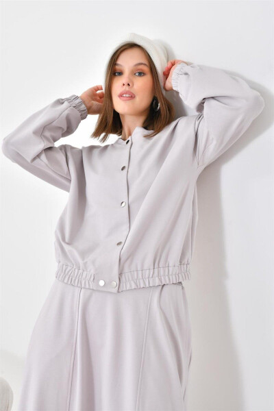 Women's Two-Thread Skirt Suit Grey 30619 - 25