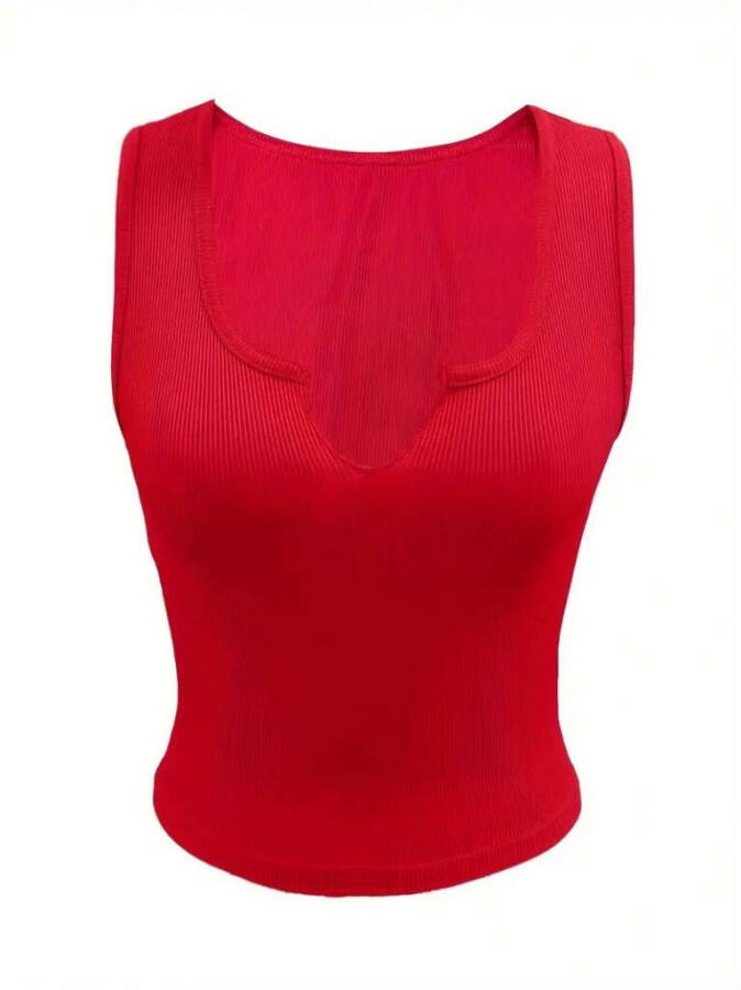 Women's V-Neck Crop Top - 3