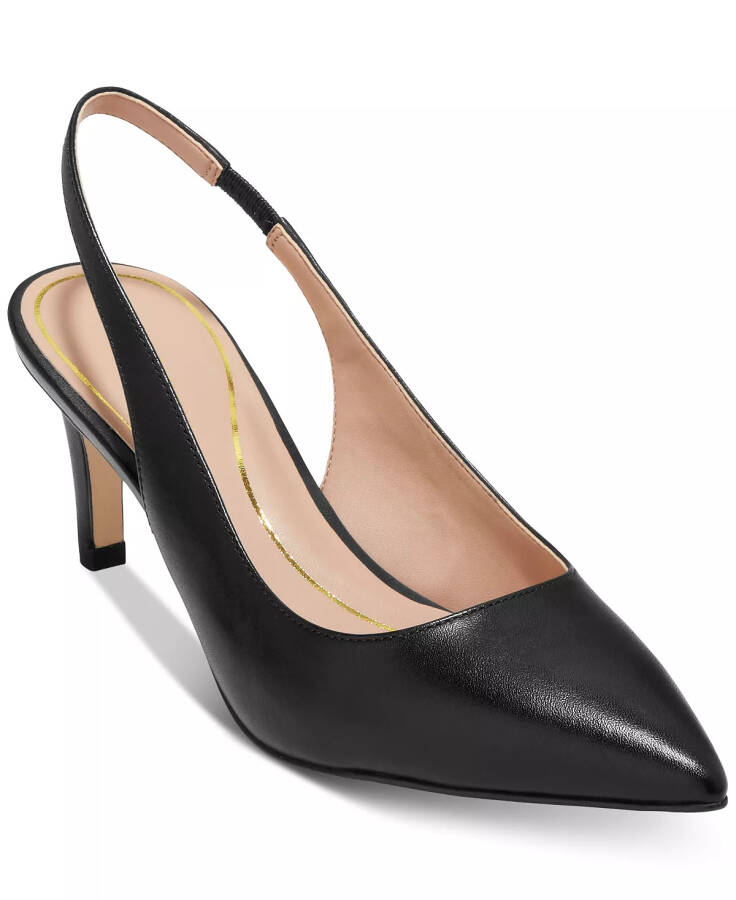 Women's Vandam Slingback Pumps Black Leather - 1