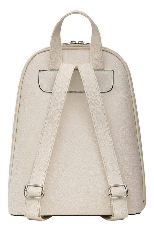 Women's Vegan Leather White Backpack - Tiny But Mighty Design - 16