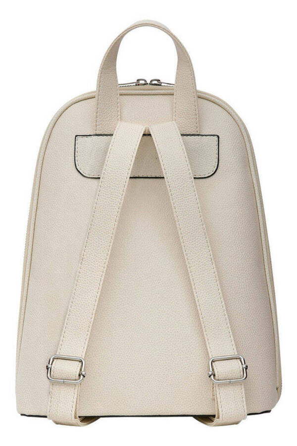 Women's Vegan Leather White Backpack - Tiny But Mighty Design - 6