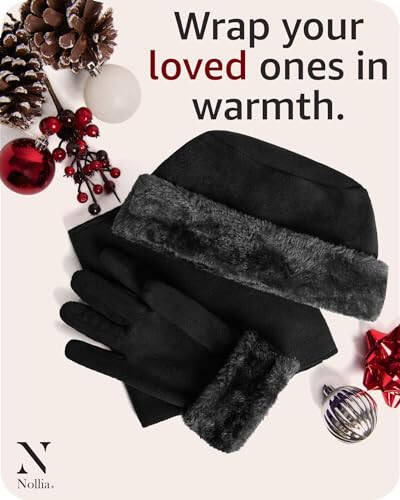 Women's Warm Fleece Winter - Women's Hat and Glove Set + Hats Gloves Scarves for Women - 6