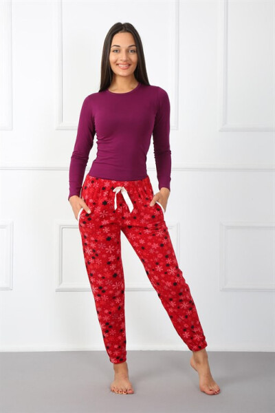 Womens Welsoft Fleece Single Bottom Pajamas 210040 - 3