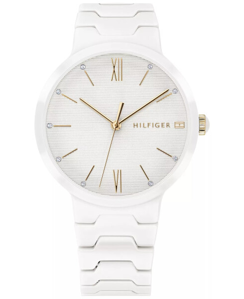 Women's White Ceramic Bracelet Watch 36mm White - 1