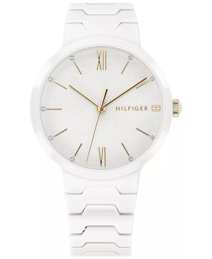 Women's White Ceramic Bracelet Watch 36mm White - 1