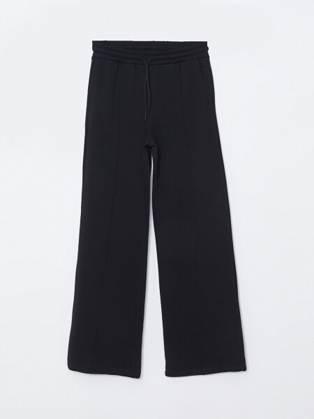 Women's Wide Leg Tracksuit Bottoms with Elastic Waistband - 5