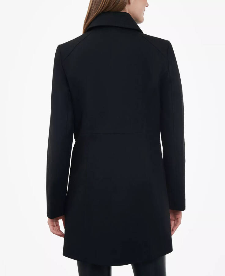 Women's Wool Blend Zip-Front Coat Black - 2