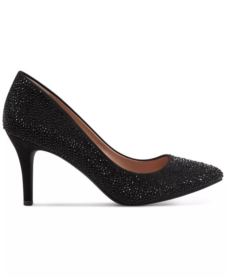 Women's Zitah Embellished Pointed Toe Pumps, Created for Modazone Black Bling - 2