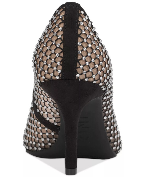 Women's Zitah Embellished Pointed Toe Pumps, Created for Modazone Black Mesh Bling - 3