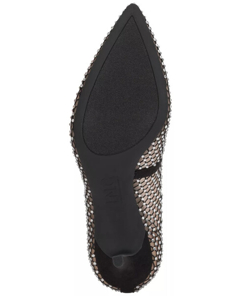 Women's Zitah Embellished Pointed Toe Pumps, Created for Modazone Black Mesh Bling - 5