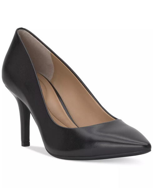 Women's Zitah Pointed Toe Pumps, Created for Modazone Black Leather - 1