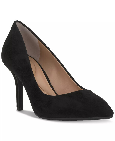 Women's Zitah Pointed Toe Pumps, Created for Modazone Black Suede - 1