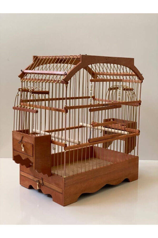 Wooden Bird Cage - 12