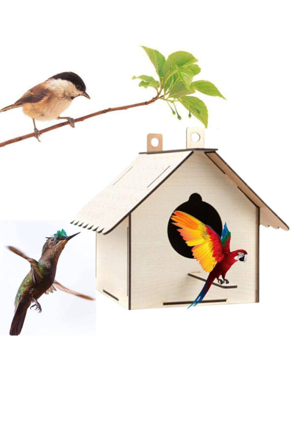 Wooden Birdhouse Bird Nest Bird Cage Shelter - 20 X 22 X 24 Cm - 1