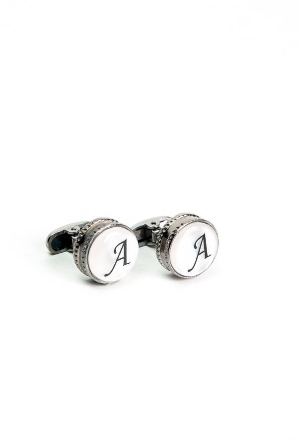 Wooden Boxed Round Letter Cufflinks A Letter - 5