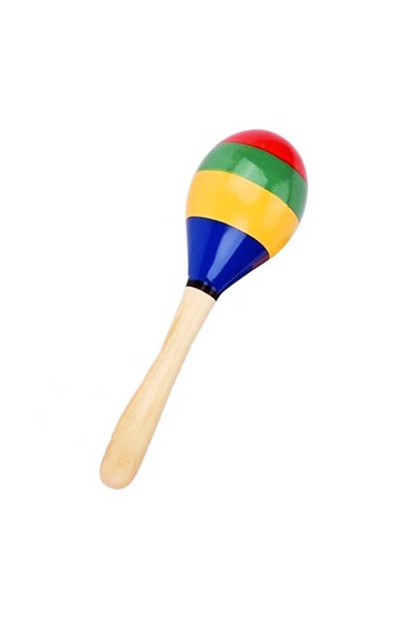 Wooden Colorful Maracas Rhythm Sound Detecting Children Music Instrument - 2