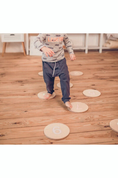 Wooden Numbers, Stepping Stones: Balance Exercise, Waldorf Toy, Montessori Toy - 6