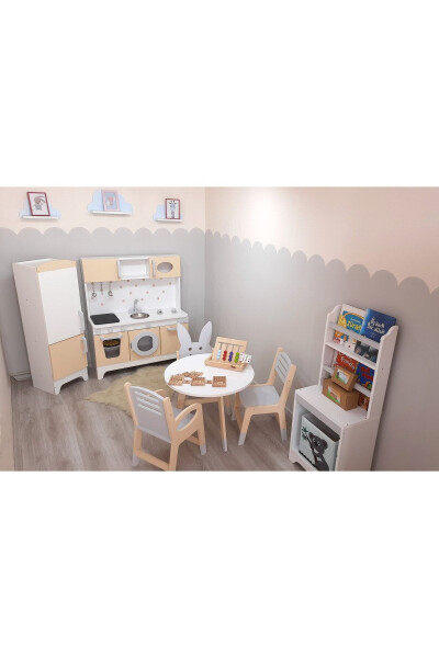 Wooden Play Kitchen with Refrigerator and Lights (xxl) - 3