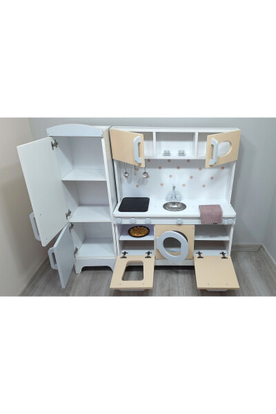 Wooden Play Kitchen with Refrigerator and Lights (xxl) - 5