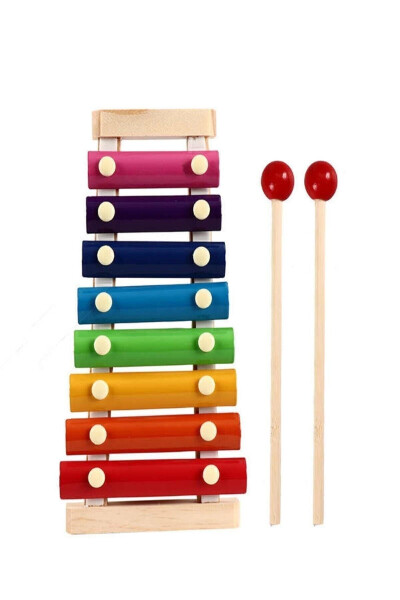 Wooden Xylophone Musical Instrument 8 Notes 8 Tones 8 Keys Toy Xylophone - 7