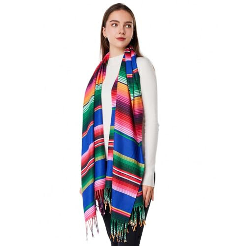 WOODLAND WREATH Pashmina Shawls and Wraps, Double-side pattern Long Scarves for Women, Perfect for Winter and Fall - 1