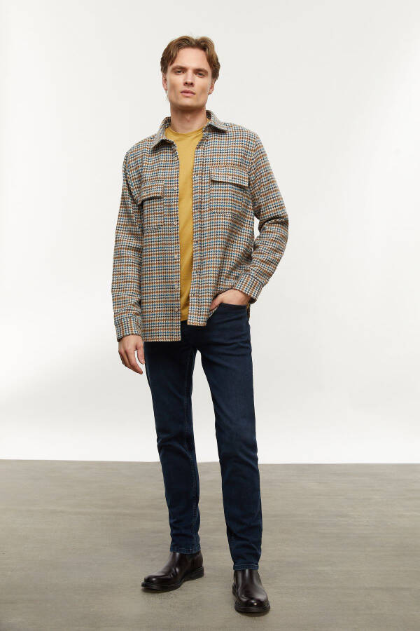 Wool blend plaid regular fit shirt - 8