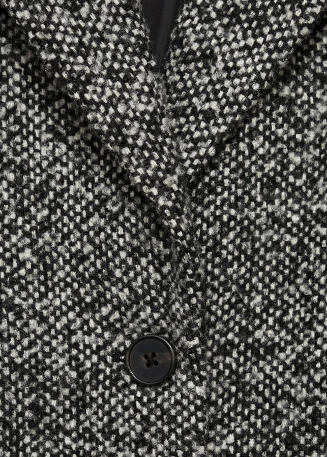 Wool coat with buttons - Black - 4