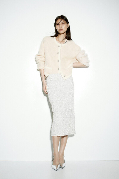 Woolen blend cardigan - 2