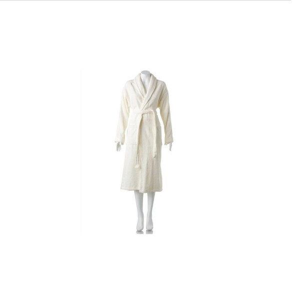 World of Bedding Cotton Single Bathrobe Ecru - 3