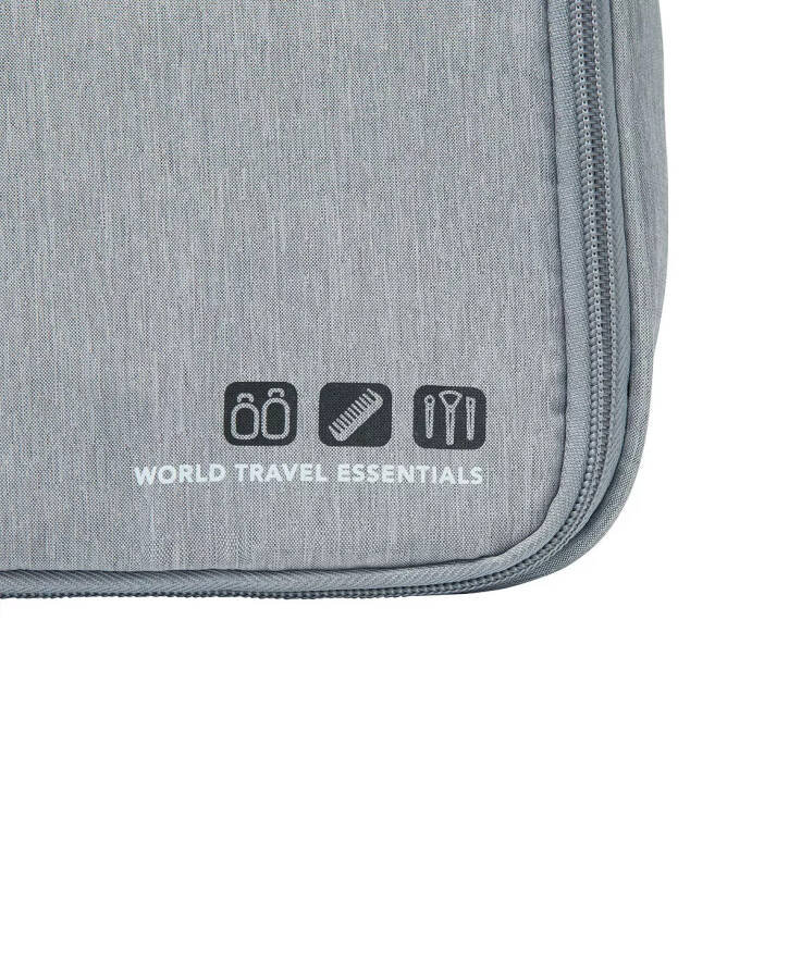 World Travel Essentials Hanging Toiletry Case Gray Heath - 8