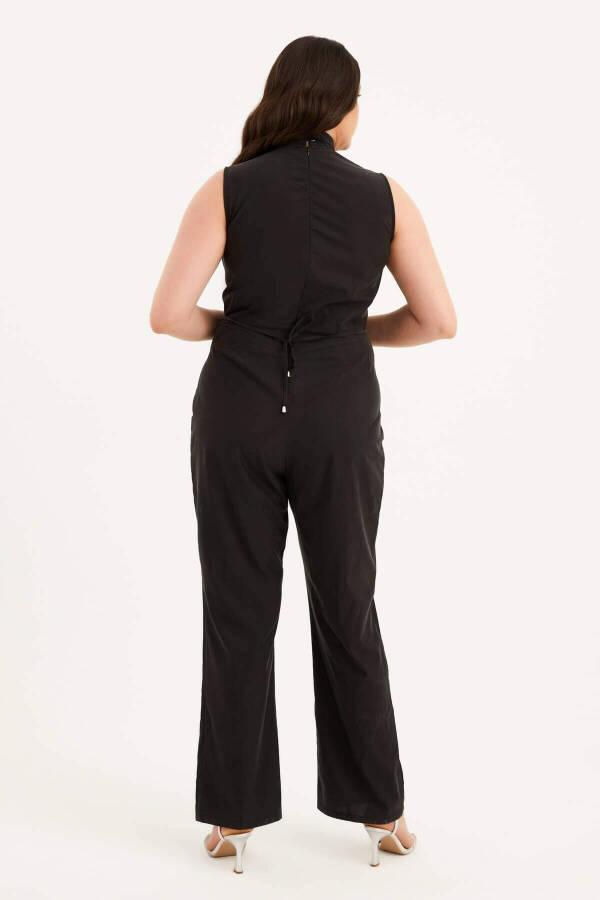 Wrap Neck Ruffle Detail Jumpsuit - 5