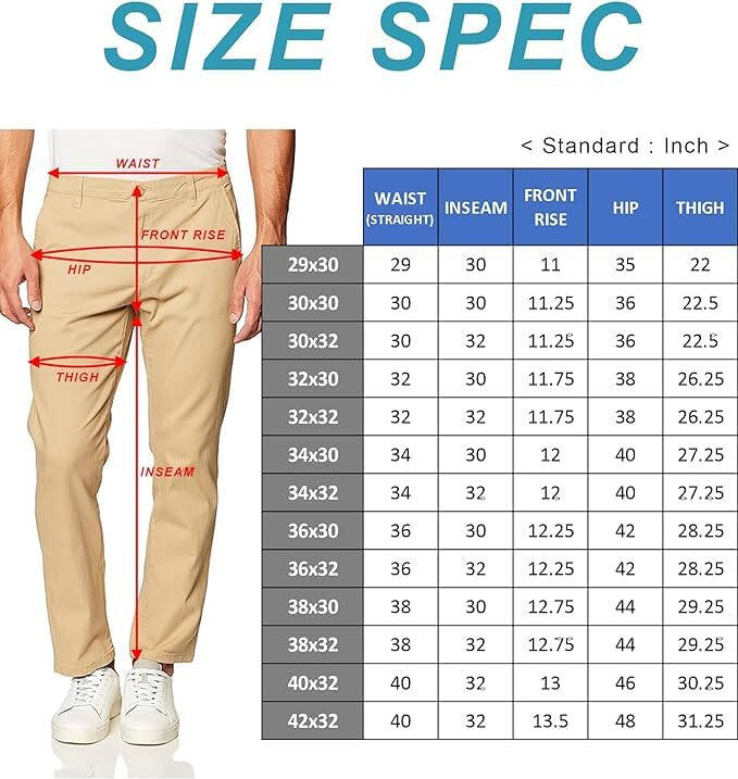 WT02 Men's Skinny Fit Basic Stretchable Cotton Chino Pant - 4