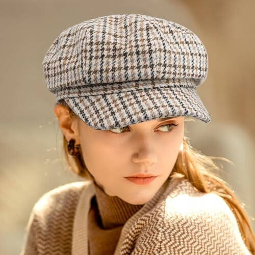 WULIQIUQIU French Beret Hats for Women Winter Newsboy Cap Spring Outdoor Sun Hat - 2