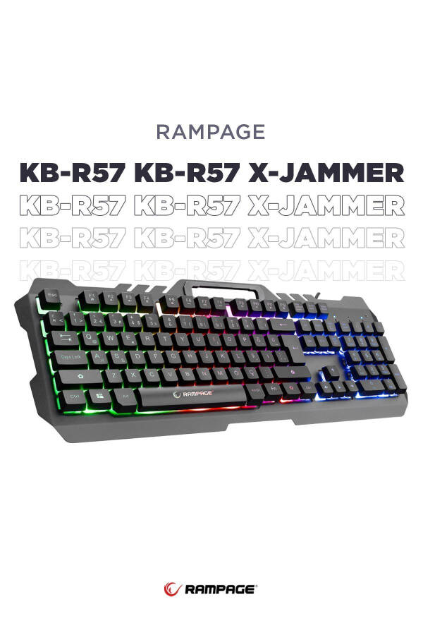 X-Jammer Keyboard KB-R57 Gamer Rainbow Backlit USB Turkish - 1