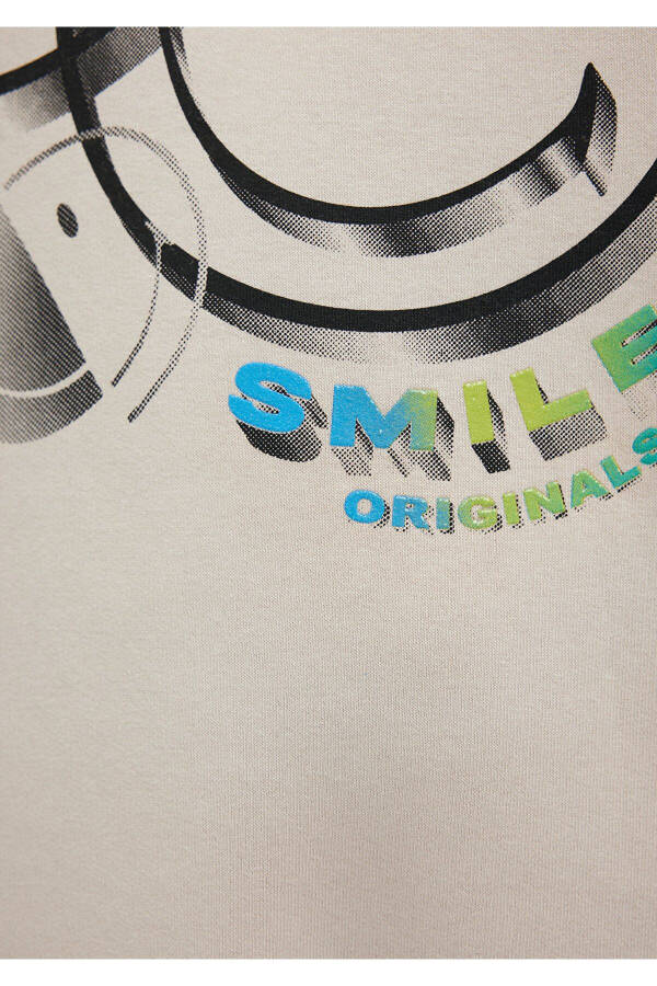 X Smiley Originals Baskılı Bej Sweatshirt 1s10124-70136 - 7