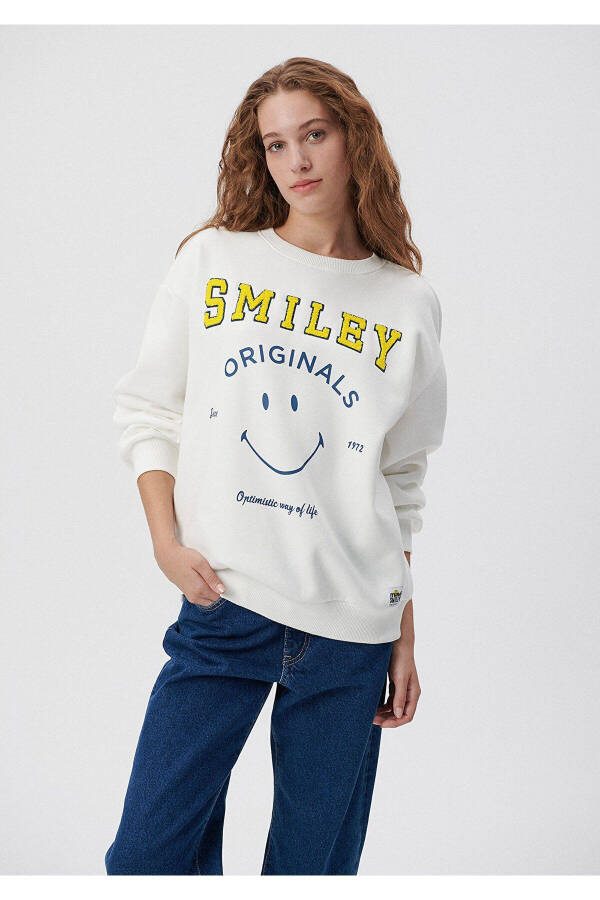 X Smiley Originals Beyaz Sweatshirt 1s10036-70057 - 7