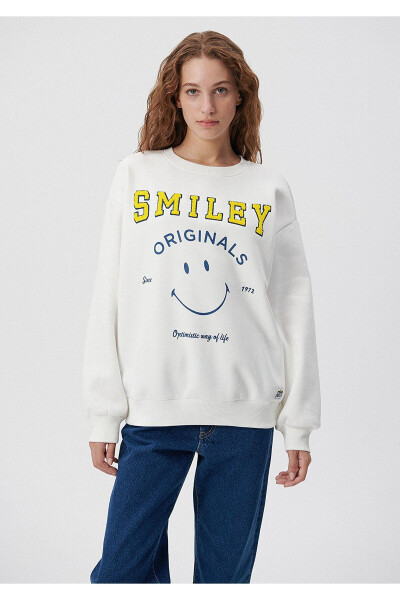 X Smiley Originals Beyaz Sweatshirt 1s10036-70057 - 8