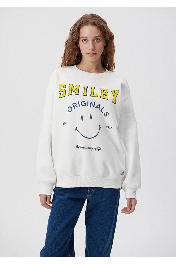 X Smiley Originals Beyaz Sweatshirt 1s10036-70057 - 8