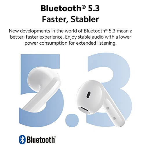 Xiaomi Redmi Buds 4 Lite TWS Wireless Earbuds, Bluetooth 5.3 Low-Latency Game Headset with AI Call Noise Cancelling, IP54 Waterproof, 20H Playtime, Lightweight Comfort Fit Headphones, White - 3