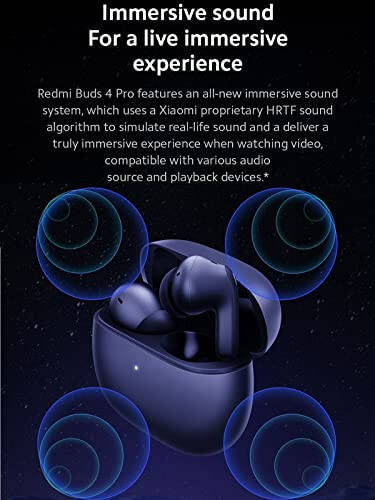 Xiaomi Redmi Buds 4 Pro Wireless Earbuds Bluetooth 5.3 Earbuds, Up to 43dB Hybrid ANC, Up to 36 Hours Long Battery Life, 3-mic Noise Reduction for Calls, in-Ear Detection, Dual Transparency Modes - 8