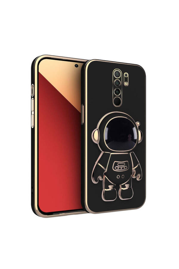 Xiaomi Redmi Note 8 Pro Compatible Case Stand Astronaut Silicone Case Black - 4