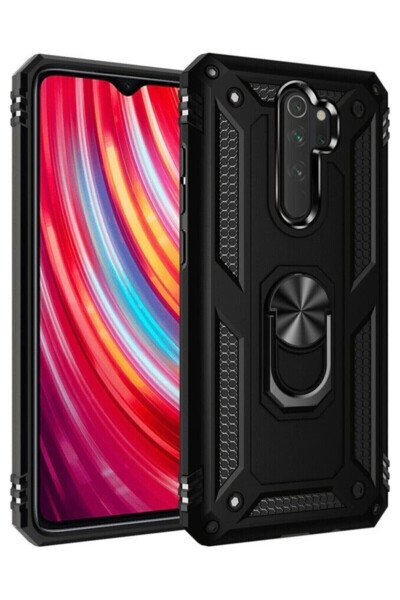 Xiaomi Redmi Note 8 Pro Compatible Case Vega Tank Armor Ringed Magnetic Stand Case Phone Case - 1