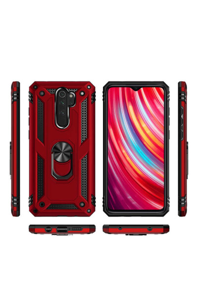 Xiaomi Redmi Note 8 Pro Compatible Case Vega Tank Armor Ringed Magnetic Stand Case Phone Case - 2