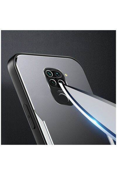 Xiaomi Redmi Note 9 Compatible Metal Mitras Case (SILICON EDGE) Gray - 2